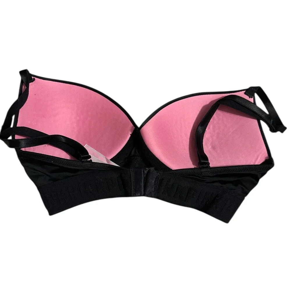 Victorias Secret PINK Wear Everywhere‎ Wireless Push-Up Bra Black 32C